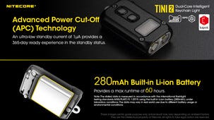 Nitecore oppladbar LED-lommelykt, USB-C, 500 lm