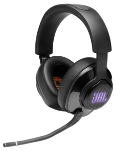 JBL Quantum 400 gaming headset med RGB, surround och DTS