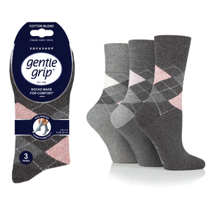 SockShop Gentle Grip damstrumpor, 37-42, 3-pack