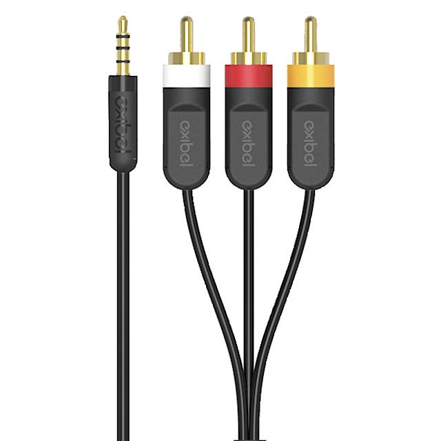 Exibel RCA AV kabel | Clas Ohlson Exibel 2,5 mm adapter | Clas Ohlson