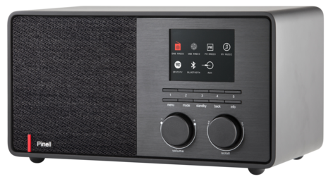 Pinell Supersound 301, DAB-radio med DAB, DAB+, FM-radio, Podcaster, Spotify