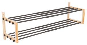 Laajennettava hattuhylly puu/metalli