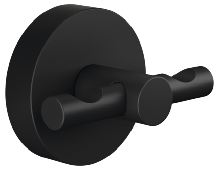 Tesa Moon Black Kylpytakkikoukku tupla itsekiinnittyvä, musta