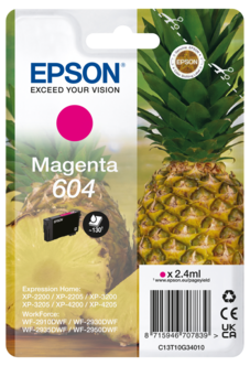 Epson 604 blekkpatron, flere farger, 3,4 ml