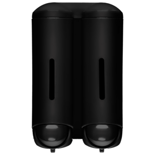 Dobbel shampo- og såpepumpe for vegg, svart, 2 x 250 ml