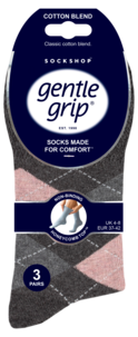 SockShop Gentle Grip Naisten sukat, 37–42, 3 paria