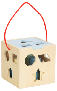 Puttekasse i tre, 13 deler, for barn fra 1 år