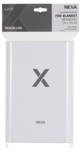 Nexa brandfilt i fodral, 120x120 cm, vit