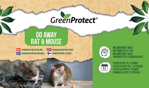 Green Protect Go Away Mouse Rat museskremmer, 2-pakning