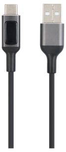 USB-A- till USB-C-kabel med display 60 W, 1 m