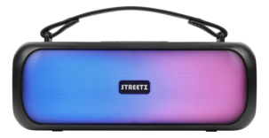 Streetz Boombox Bluetooth-høyttaler med RGB belysning.