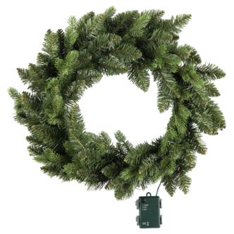 Dörrkrans granris LED-belysning timer 50 cm