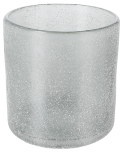 Ljuslykta i frostat glas, grå