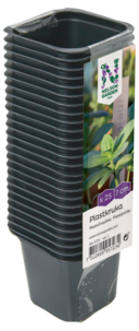 Nelson Garden små firkantede plastpotter, 25-pakning