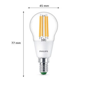 Varmvit LED-lampa E14 P45 2,3 W, Philips Ultra Efficient
