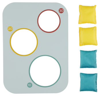 Lasten puinen pihapeli ulkokäyttöön, yli 3-vuotiaille