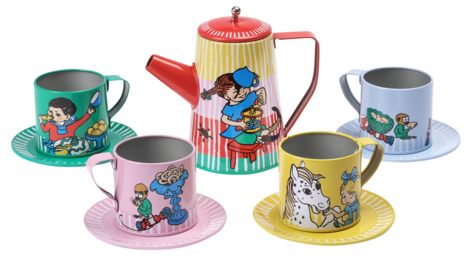 Micki Pippi dukkeservise i metall, 10 deler, fra 3 år