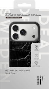 Ideal of Sweden Black Croco iPhone 17 Pro Max / iPhone 18 Pro Max, svart