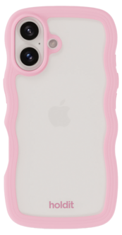 Holdit Wavy Suojakuori iPhone 16, läpinäkyvä