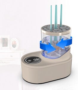 Rengöring sminkborstar automatisk