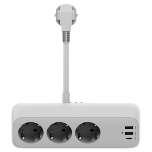 Grenuttag 3-vägs USB-C, USB-A, bordsklämma, 1,5 m
