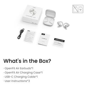 Shokz OpenFit Air open-ear hörlurar, AI brusreducering