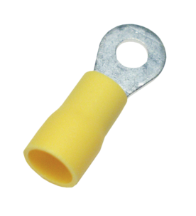 Ringkabelsko M6 isolerad gul, 10-pack