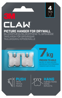 3M Claw tavelkrok för gipsvägg, 7 kg