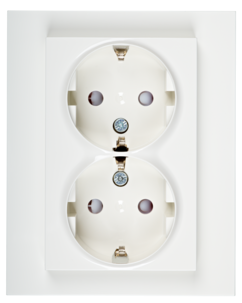 ELKO Plus 2-veis innfelt strømuttak for standard boks