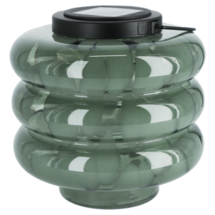 Northlight solcellelykt grønt glass 