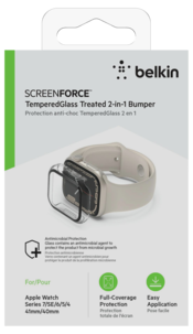 Skjermbeskyttelse for Apple Watch SE1/2/3 / 40 / 41, Belkin ScreenForce