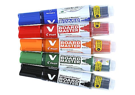 Pilot whiteboardpenner, 5-pakning