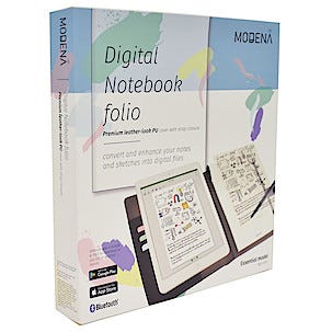 Anteckningsbok + penna, Modena Digital Folio Essential, svart