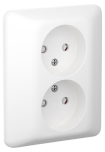 ELKO RS dobbel innfelt stikkontkakt Nordic renhvit