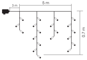 LED Pro utbyggbar istappslynge 5 m, med 5 års garanti Northlight