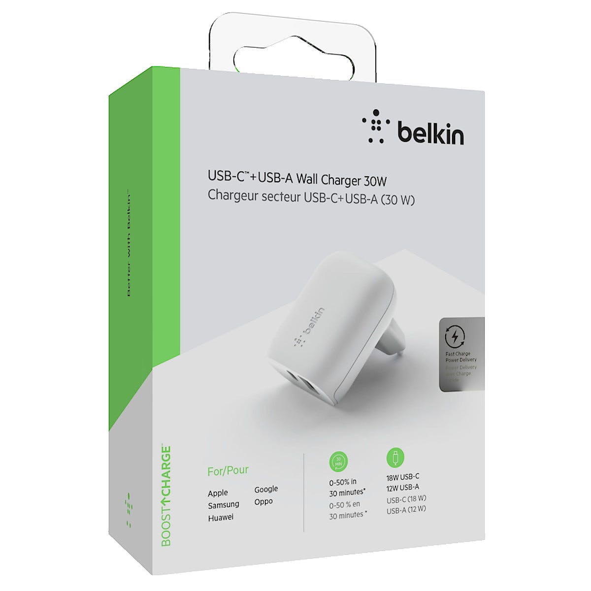 Belkin BoostCharge mobillader 30 W USB C | Clas Ohlson Belkin BoostCharge USB C GaN 30 W lader | Clas Ohlson