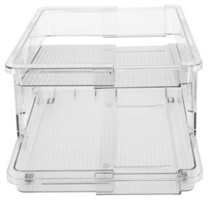 Boksholder til kjøleskap, 2 etasjer, justerbar bredde