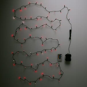 Batteridriven färgad ljusslinga utomhus 5,5 m