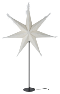Northlight stor adventsstjärna fjäder vit, 70 cm