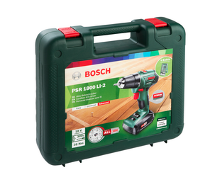 Skruvdragare Bosch PSR 1800 LI-2 med borr- och bitssats