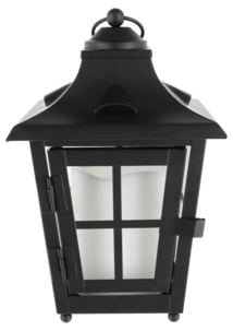 LED-lykt med timer og skumringsrelé, batteri