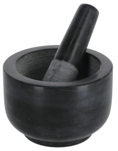 Mortteli marmori, musta, 12 x 8 cm