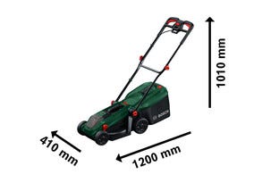 Bosch Rotak 18V-32 gräsklippare, med batteri