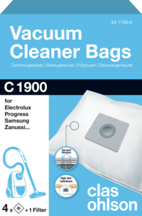 Dammsugarpåsar C1900, 4-pack