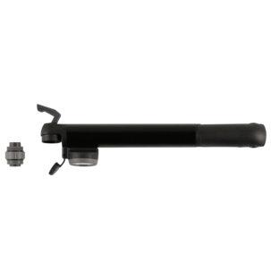 Sykkelpumpe mini, aluminium med manometer 5,5 bar