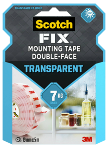 Scotch-Fix Transparent dubbelhäftande tejp, 7 kg
