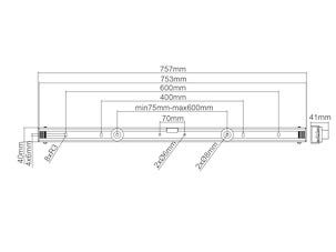 Multibrackets M Universal Wallmount Medium Seinäteline