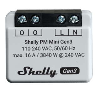 Shelly Plus PM Mini Gen3 energimåler wifi uten relé