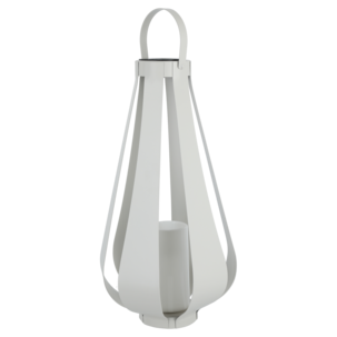 Northlight solcellslykta metall med handtag, grå