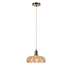 Markslöjd Kurage pendellampa glas och antik mässing-stil